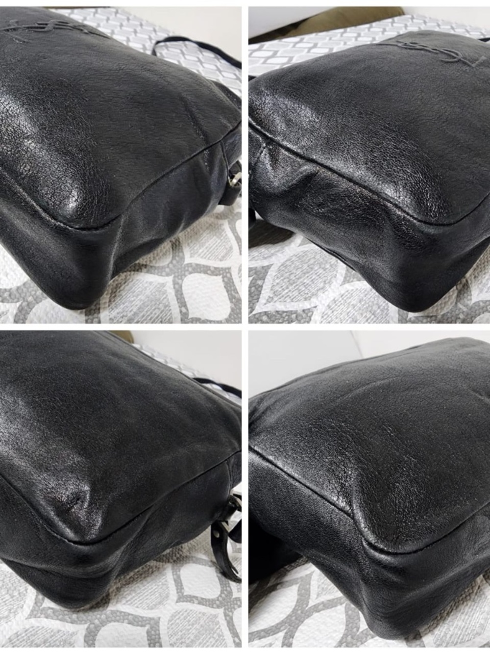 Authentic Saint Laurent Lambskin Monogram Small Lou Camera Bag Black - Picture 11 of 13